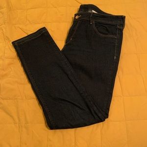 H&M dark rinse straight leg jeans, size 33